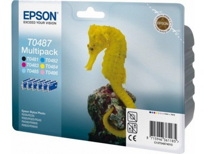 Набор картриджей Epson T0487 для Stylus R200/R300 (оригинал)