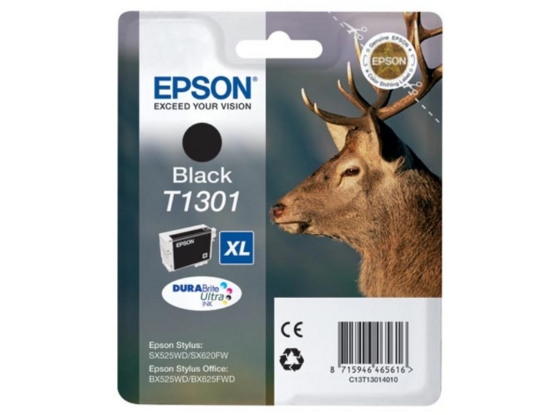 Картридж Epson T1301 для Stylus SX525/B42/BX320/BX625 Black XL (оригинал)