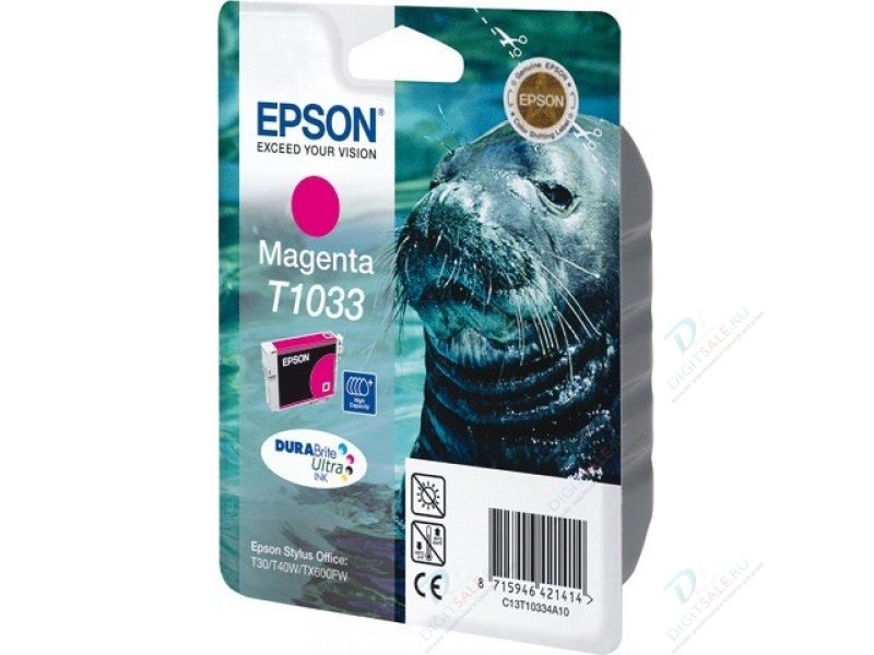 Картридж Epson T1033 для Stylus T30/T1100 Magenta (оригинал)