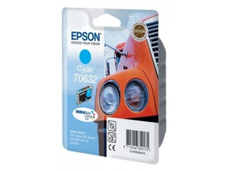 Картридж Epson T0632 для Stylus C67/87/CX3700/4100/4700 Cyan (оригинал)