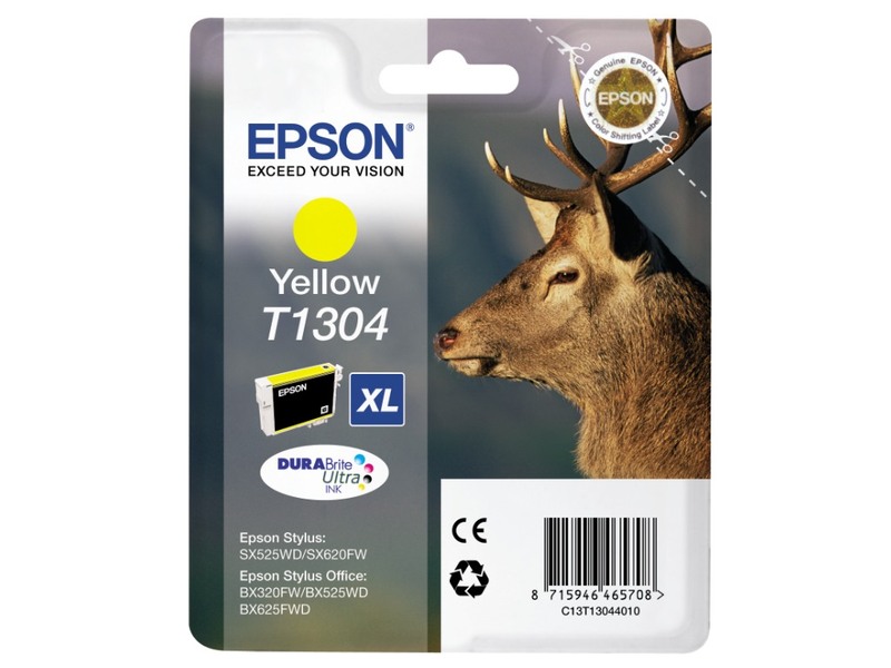 Картридж Epson T1304 для Stylus SX525/B42/BX320/BX625 Yellow (оригинал)
