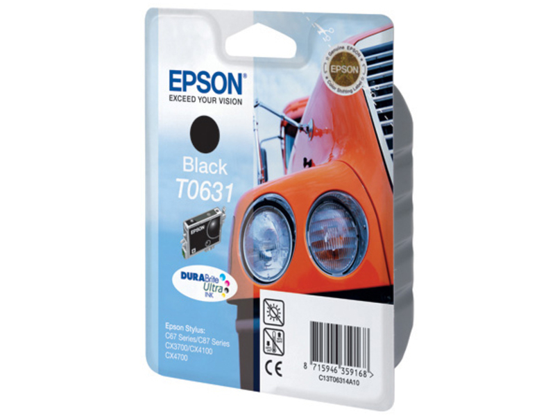 Картридж Epson T0631 для Stylus C67/87/CX3700/4100/4700 Black (оригинал)