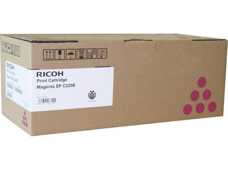 Тонер-картридж Ricoh 407644 type SP C220E для Aficio SP C220/C221/C222 Magenta (оригинал)