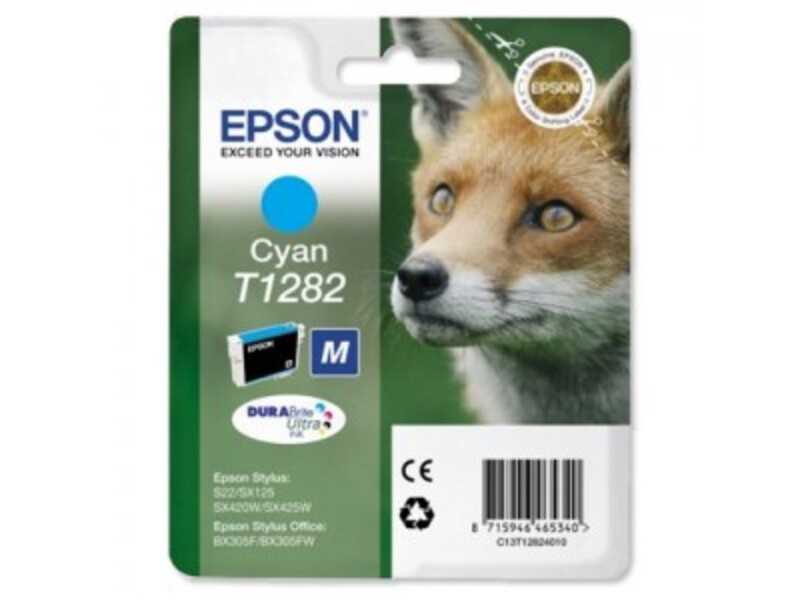 Картридж Epson T1282 для Stylus S22/SX125/SX420W/SX425W/BX305F/BX305FW Cyan (оригинал)