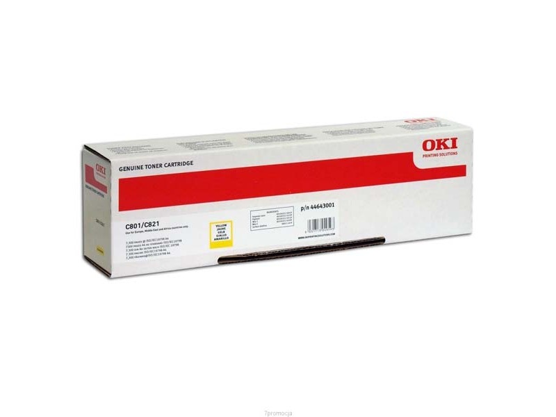 Картридж Oki 44643005 для C801/821 Yellow (оригинал)