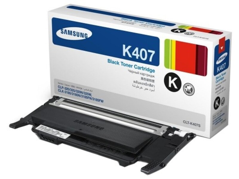 Картридж Samsung CLT-K407S для CLP-320/325/CLX-3185 Black (оригинал)