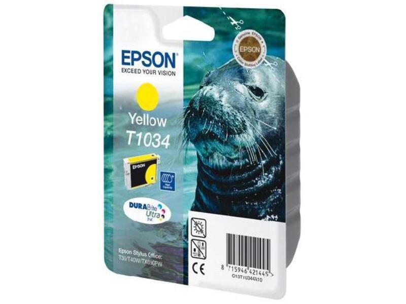 Картридж Epson T1034 для Stylus T30/T1100 Yellow (оригинал)