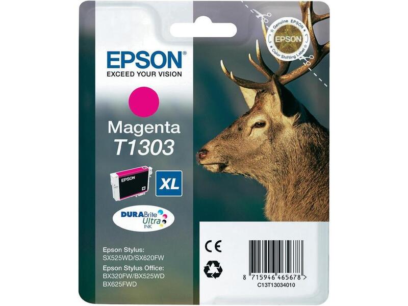 Картридж Epson T1303 для Stylus SX525/B42/BX320/BX625 Magenta (оригинал)