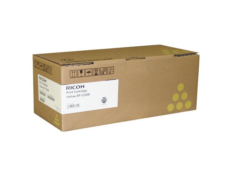 Тонер-картридж Ricoh 407643 type SP C220E для Aficio SP C220/C221/C222 Yellow (оригинал)