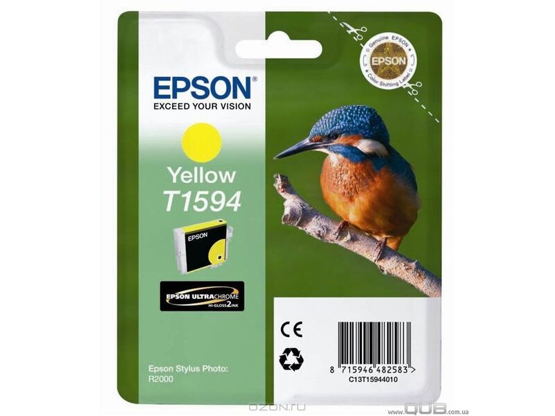 Картридж Epson T1594 для Stylus R2000 Yellow (оригинал)
