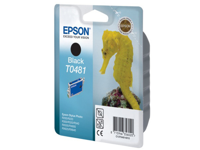 Картридж Epson T0481 для Stylus R200/300/RX500/600 Black (оригинал)