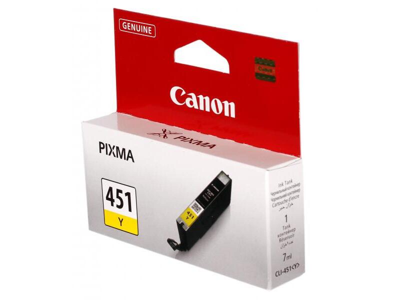 Картридж Canon CLI-451Y для IP7240/MG5440 Yellow (оригинал)