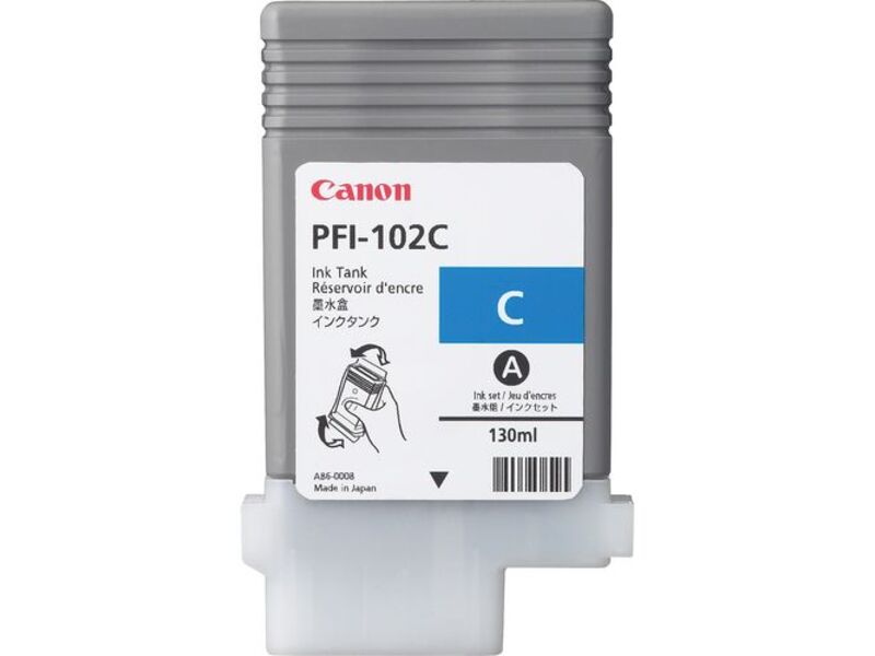 Картридж Canon PFI-102C для iPF600/610/655/700 Cyan (оригинал)